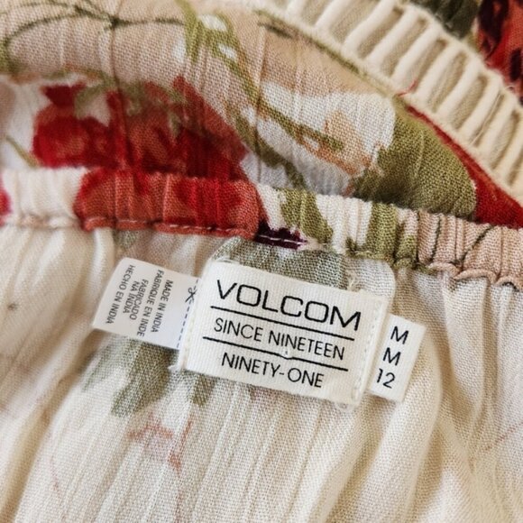 Volcom Womens Shello Mini Dress Floral Beachy Crochet Sleeveless Romantic Boho - Picture 10 of 11